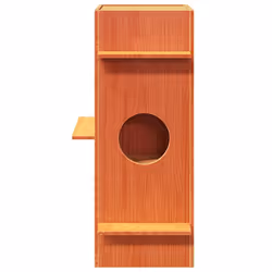 vidaXL Cat House 43x43x90 cm Solid Wood Pine cat house indoor cat furniture - dark brown