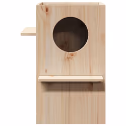 vidaXL Cat House White 43x43x60 cm Solid Wood Pine cat house indoor - dark green
