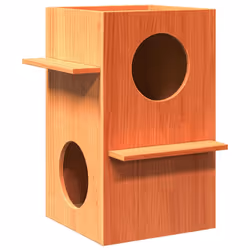 vidaXL Cat House White 43x43x60 cm Solid Wood Pine cat house indoor - cream