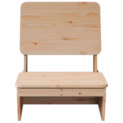 vidaXL Garden Chairs Outdoor Chair Picnic Chair Patio Seating Solid Wood Pine - natural, 1 pcs