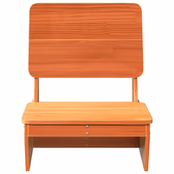 vidaXL Garden Chairs Outdoor Chair Picnic Chair Patio Seating Solid Wood Pine - wax brown, 1 pcs - Additional view 2