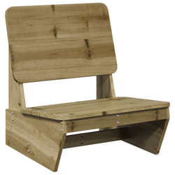 vidaXL Garden Chairs Outdoor Chair Picnic Chair Patio Seating Solid Wood Pine - brown, 1 pcs