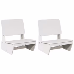 vidaXL Garden Chairs Outdoor Chair Picnic Chair Patio Seating Solid Wood Pine - white, 2 pcs