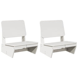 vidaXL Garden Chairs Outdoor Chair Picnic Chair Patio Seating Solid Wood Pine - white, 2 pcs
