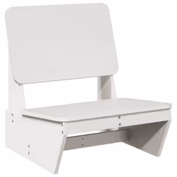 vidaXL Garden Chairs Outdoor Chair Picnic Chair Patio Seating Solid Wood Pine - white, 2 pcs
