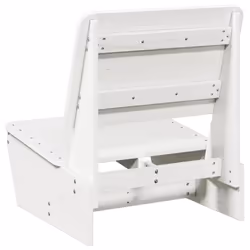 vidaXL Garden Chairs Outdoor Chair Picnic Chair Patio Seating Solid Wood Pine - white, 2 pcs - Additional view 5
