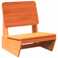 vidaXL Garden Chairs Outdoor Chair Picnic Chair Patio Seating Solid Wood Pine - wax brown, 2 pcs