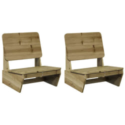 vidaXL Garden Chairs Outdoor Chair Picnic Chair Patio Seating Solid Wood Pine - brown, 2 pcs