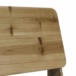 vidaXL Garden Chairs Outdoor Chair Picnic Chair Patio Seating Solid Wood Pine - brown, 2 pcs - Additional view 7