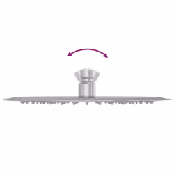 vidaXL Rain Shower Head Stainless Steel Rectangular Bathroom Unit Multi Sizes - 25 cm - Additional view 7