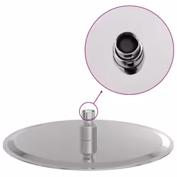 vidaXL Rain Shower Head Stainless Steel Rectangular Bathroom Unit Multi Sizes - 25 cm - Additional view 9