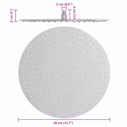 vidaXL Rain Shower Head Stainless Steel Rectangular Bathroom Unit Multi Sizes - 40 cm - Additional view 10