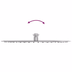 vidaXL Rain Shower Head Stainless Steel Rectangular Bathroom Unit Multi Sizes - 40 cm - Additional view 7