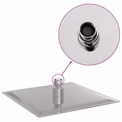 vidaXL Rain Shower Head Stainless Steel Rectangular Bathroom Unit Multi Sizes - 20 x 20 cm - Additional view 9
