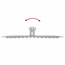 vidaXL Rain Shower Head Stainless Steel Rectangular Bathroom Unit Multi Sizes - 25 x 25 cm - Additional view 7