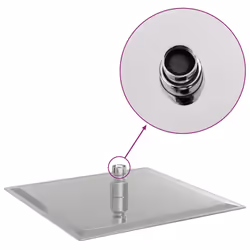 vidaXL Rain Shower Head Stainless Steel Rectangular Bathroom Unit Multi Sizes - 25 x 25 cm - Additional view 9