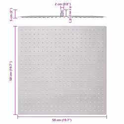 vidaXL Rain Shower Head Stainless Steel Rectangular Bathroom Unit Multi Sizes - 50 x 50 cm - Additional view 10