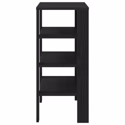 vidaXL Shoe Rack Old Wood 61x32x105 cm Engineered Wood shoe storage shoe shelf - black, 70 cm - Additional view 4