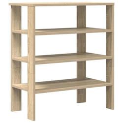 vidaXL Shoe Rack Old Wood 61x32x105 cm Engineered Wood shoe storage shoe shelf - sonoma oak, 70 cm