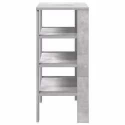 vidaXL Shoe Rack Old Wood 61x32x105 cm Engineered Wood shoe storage shoe shelf - concrete grey, 70 cm - Additional view 4