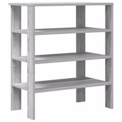 vidaXL Shoe Rack Old Wood 61x32x105 cm Engineered Wood shoe storage shoe shelf - grey sonoma, 70 cm