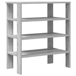 vidaXL Shoe Rack Old Wood 61x32x105 cm Engineered Wood shoe storage shoe shelf - grey sonoma, 70 cm