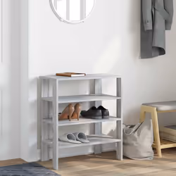 vidaXL Shoe Rack Old Wood 61x32x105 cm Engineered Wood shoe storage shoe shelf - grey sonoma, 70 cm