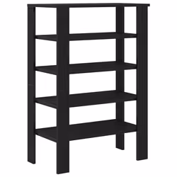 vidaXL Shoe Rack Old Wood 61x32x105 cm Engineered Wood shoe storage shoe shelf - black, 87.5 cm - Additional view 5