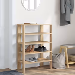 vidaXL Shoe Rack Old Wood 61x32x105 cm Engineered Wood shoe storage shoe shelf - sonoma oak, 87.5 cm - Additional view 2