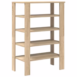vidaXL Shoe Rack Old Wood 61x32x105 cm Engineered Wood shoe storage shoe shelf - sonoma oak, 87.5 cm - Additional view 5