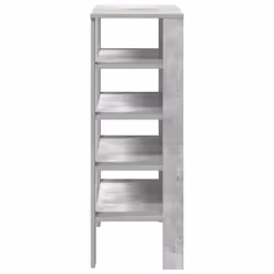 vidaXL Shoe Rack Old Wood 61x32x105 cm Engineered Wood shoe storage shoe shelf - concrete grey, 87.5 cm - Additional view 4