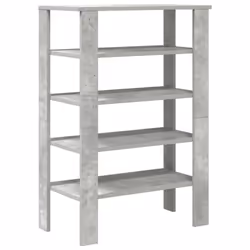 vidaXL Shoe Rack Old Wood 61x32x105 cm Engineered Wood shoe storage shoe shelf - concrete grey, 87.5 cm - Additional view 5