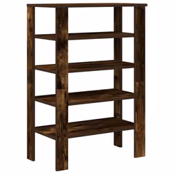 vidaXL Shoe Rack Old Wood 61x32x105 cm Engineered Wood shoe storage shoe shelf - smoked oak, 87.5 cm - Additional view 5