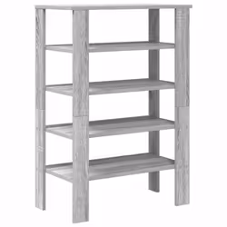 vidaXL Shoe Rack Old Wood 61x32x105 cm Engineered Wood shoe storage shoe shelf - grey sonoma, 87.5 cm - Additional view 5