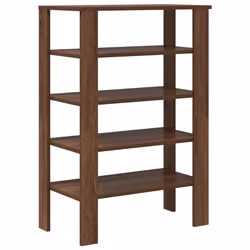 vidaXL Shoe Rack Old Wood 61x32x105 cm Engineered Wood shoe storage shoe shelf - brown oak, 87.5 cm - Additional view 5