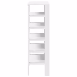 vidaXL Shoe Rack Old Wood 61x32x105 cm Engineered Wood shoe storage shoe shelf - white, 105 cm - Additional view 4