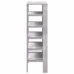 vidaXL Shoe Rack Old Wood 61x32x105 cm Engineered Wood shoe storage shoe shelf - concrete grey, 105 cm - Additional view 4