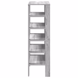 vidaXL Shoe Rack Old Wood 61x32x105 cm Engineered Wood shoe storage shoe shelf - grey sonoma, 105 cm - Additional view 4