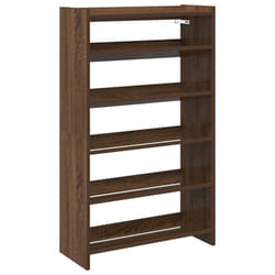 vidaXL Shoe Rack Shoe Cabinet Shoe Storage Shelf Hall Cupboard Engineered Wood - brown oak, 100 cm/ 60 cm