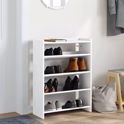 vidaXL Shoe Rack Shoe Cabinet Shoe Storage Shelf Hall Cupboard Engineered Wood - white, 81 cm/ 60 cm - Additional view 6