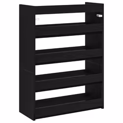 vidaXL Shoe Rack Shoe Cabinet Shoe Storage Shelf Hall Cupboard Engineered Wood - black, 81 cm/ 60 cm - Additional view 6