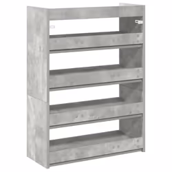 vidaXL Shoe Rack Shoe Cabinet Shoe Storage Shelf Hall Cupboard Engineered Wood - concrete grey, 81 cm/ 60 cm - Additional view 6