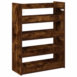 vidaXL Shoe Rack Shoe Cabinet Shoe Storage Shelf Hall Cupboard Engineered Wood - smoked oak, 81 cm/ 60 cm - Additional view 6