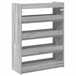 vidaXL Shoe Rack Shoe Cabinet Shoe Storage Shelf Hall Cupboard Engineered Wood - grey sonoma, 81 cm/ 60 cm - Additional view 6