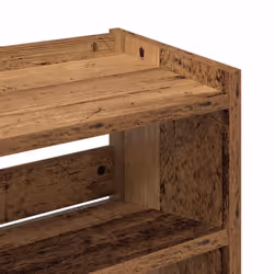 vidaXL Shoe Rack Shoe Cabinet Shoe Storage Shelf Hall Cupboard Engineered Wood - old wood, 81 cm/ 60 cm - Additional view 7