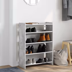 vidaXL Shoe Rack Shoe Cabinet Shoe Storage Shelf Hall Cupboard Engineered Wood - concrete grey, 62 cm/ 60 cm - Additional view 2
