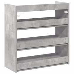 vidaXL Shoe Rack Shoe Cabinet Shoe Storage Shelf Hall Cupboard Engineered Wood - concrete grey, 62 cm/ 60 cm - Additional view 5