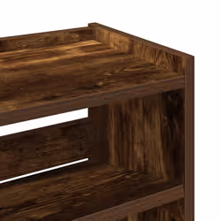 vidaXL Shoe Rack Shoe Cabinet Shoe Storage Shelf Hall Cupboard Engineered Wood - smoked oak, 62 cm/ 60 cm - Additional view 6