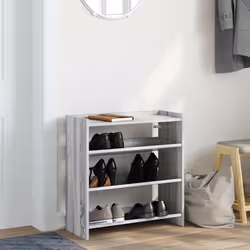 vidaXL Shoe Rack Shoe Cabinet Shoe Storage Shelf Hall Cupboard Engineered Wood - grey sonoma, 62 cm/ 60 cm - Additional view 2