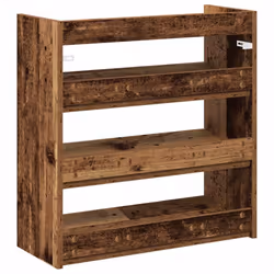 vidaXL Shoe Rack Shoe Cabinet Shoe Storage Shelf Hall Cupboard Engineered Wood - old wood, 62 cm/ 60 cm - Additional view 5